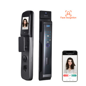 Automatic smart Security Door lock with camera TUYA APP fingerprint password touch screen smart door lock