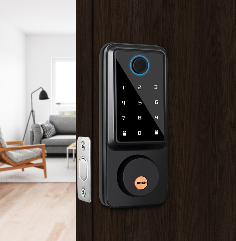 Front door room keyless entry sliding Electronic door lock Smart fingerprint padlock door lock