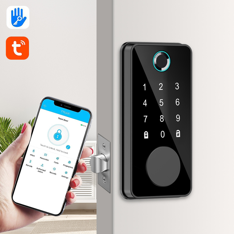 Automatic front Hotel Mobile Control Deadbolt Fingerprint Smart Lock Tuya Lock smart door lock fingerprint