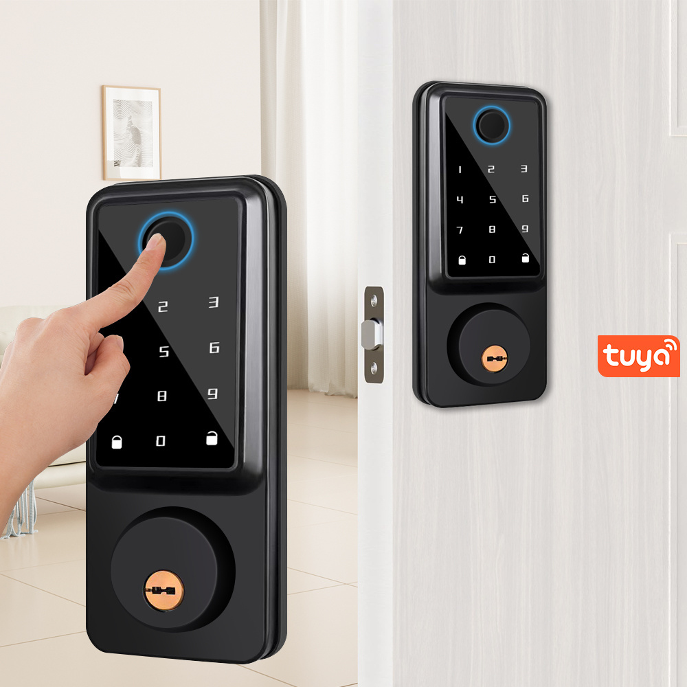 Automatic keyless smart door lock with keypad digital passWord TTlock APP fingerprint smart deadbolt door lock