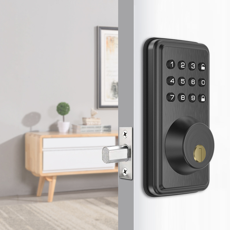 Mechanical digital code sliding door door knob with lock indoor smart door lock deadbolt