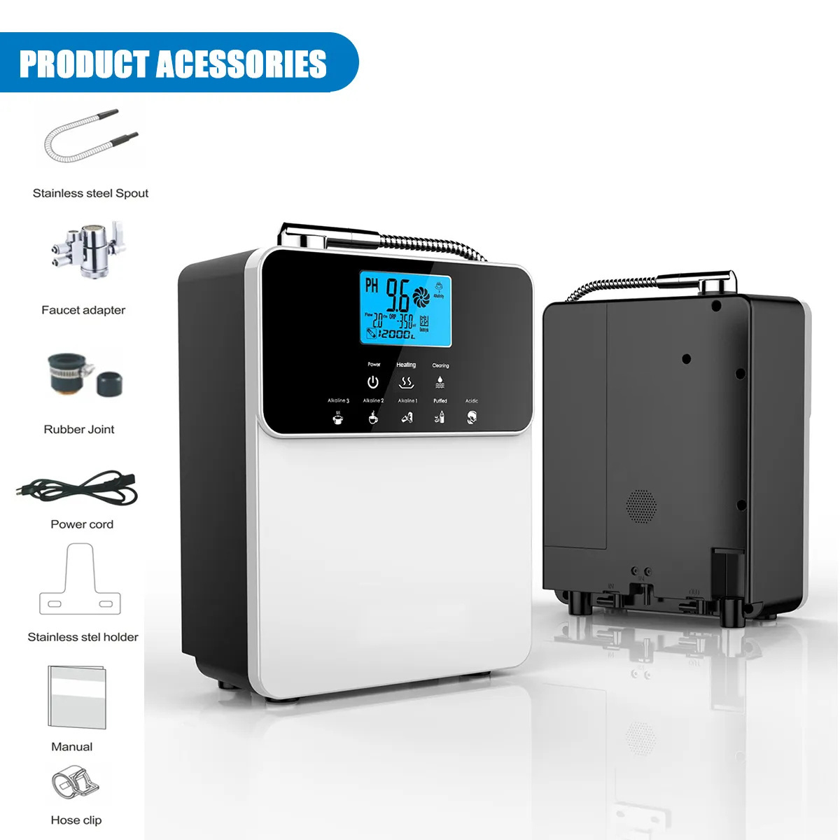 CAMAZ new design PH water ionizer machine 11 plate kangen water ionizator water alkaline machine