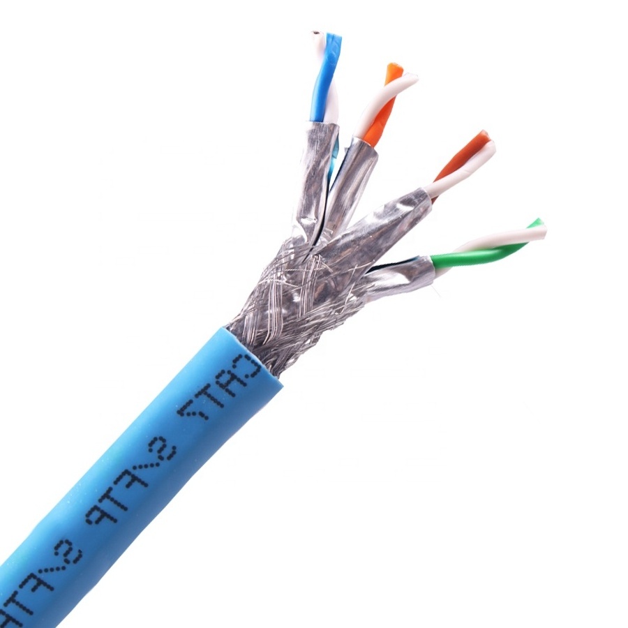 Copper/BC/CCA SFTP Cat7 cable 305m roll price 22AWG 23AWG 4g Cat7 Cable 305m Roll cat 7 ethernet cable