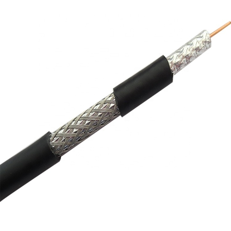 HD TV RG59 RG6 RG8 RG11 Coaxial Cable 64/80/96/112/128x0.12 AL or CCA PVC /PE /LZSH with Power Messenger Optional Bonded AL