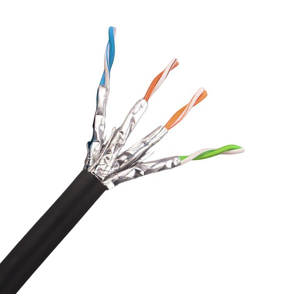 Copper/BC/CCA SFTP Cat7 cable 305m roll price 22AWG 23AWG 4g Cat7 Cable 305m Roll cat 7 ethernet cable