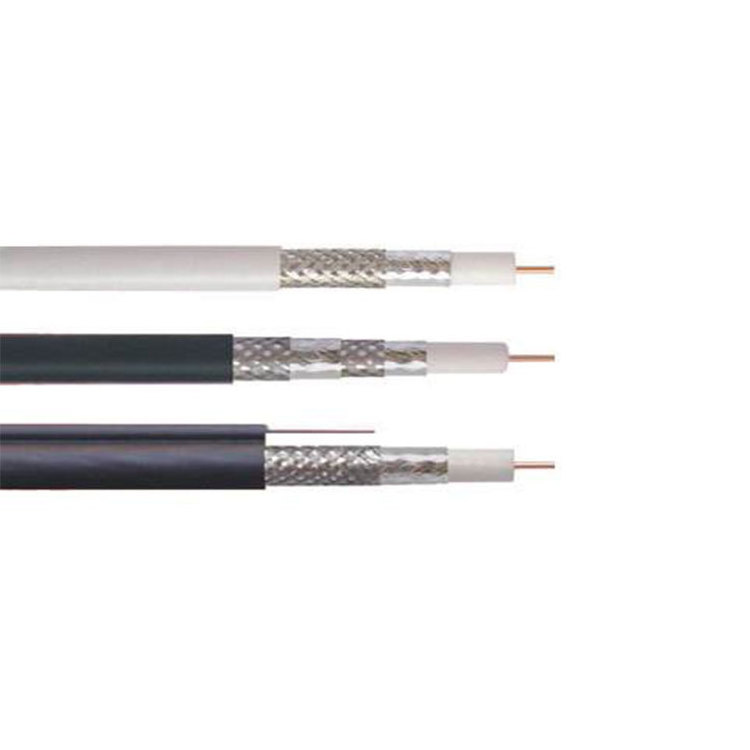 HD TV RG59 RG6 RG8 RG11 Coaxial Cable 64/80/96/112/128x0.12 AL or CCA PVC /PE /LZSH with Power Messenger Optional Bonded AL