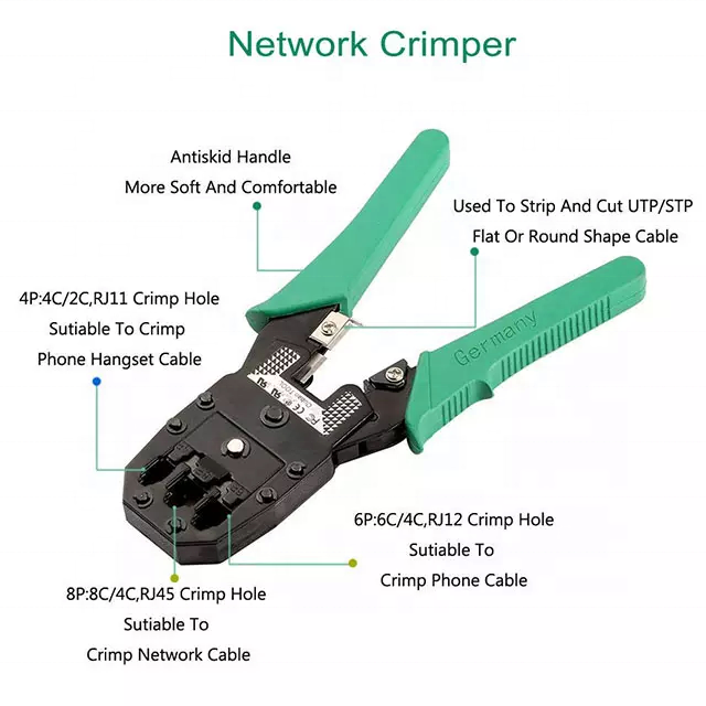 Cross-border Hardware Tools Wholesale Network Cable Clamp Combination Network Toolkit Home Kit Manually