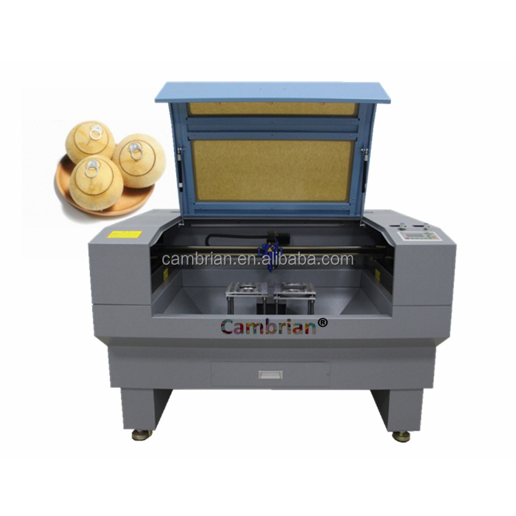 Tender diamond shape coconut logo laser engraving machine with new design