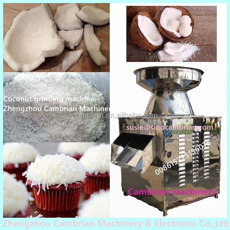 Coconut processing factory used electric coconut grater for getting 2mm coconut granule