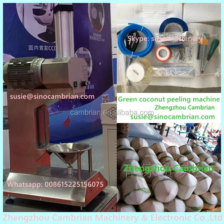 New design industrial tender young green coconut peeling trimming machine