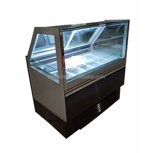 Good supplier ice cream counter refrigerator/glass door freezer showcase