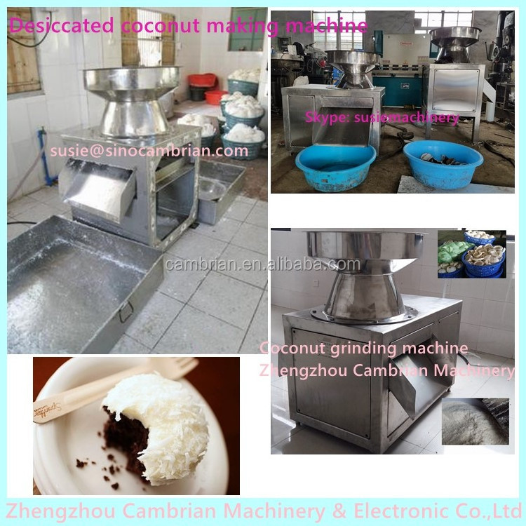 Coconut processing factory used electric coconut grater for getting 2mm coconut granule