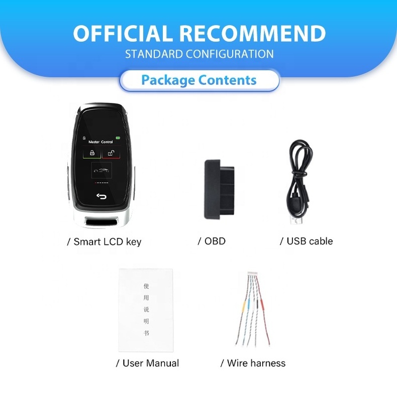 New Arrival CF920 Universal Keyless Entry System  Car Touch Screen LCD  Remote Control Key for Start Stop Cars