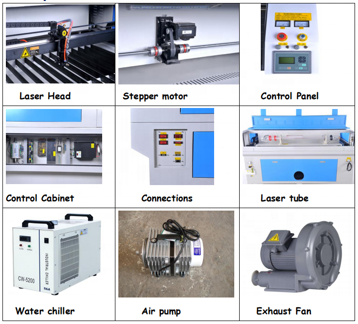 Camel CNC 1390 laser cutter laser engraving machine 100W co2 laser cutting machine