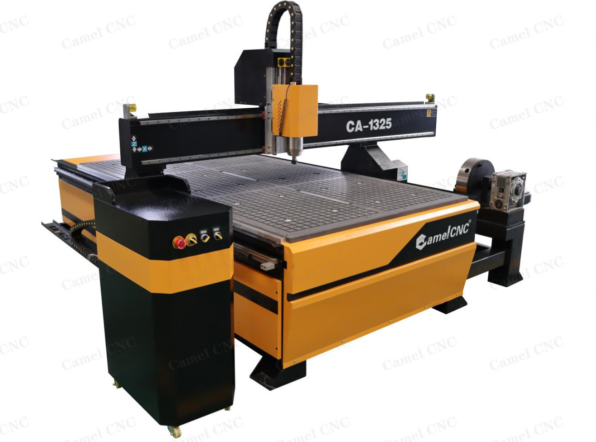 CAEMEL 4 Axis 3D CNC Router Wood Metal Stone Carved Engraver Machine1325 With Side Rotary Axis Price