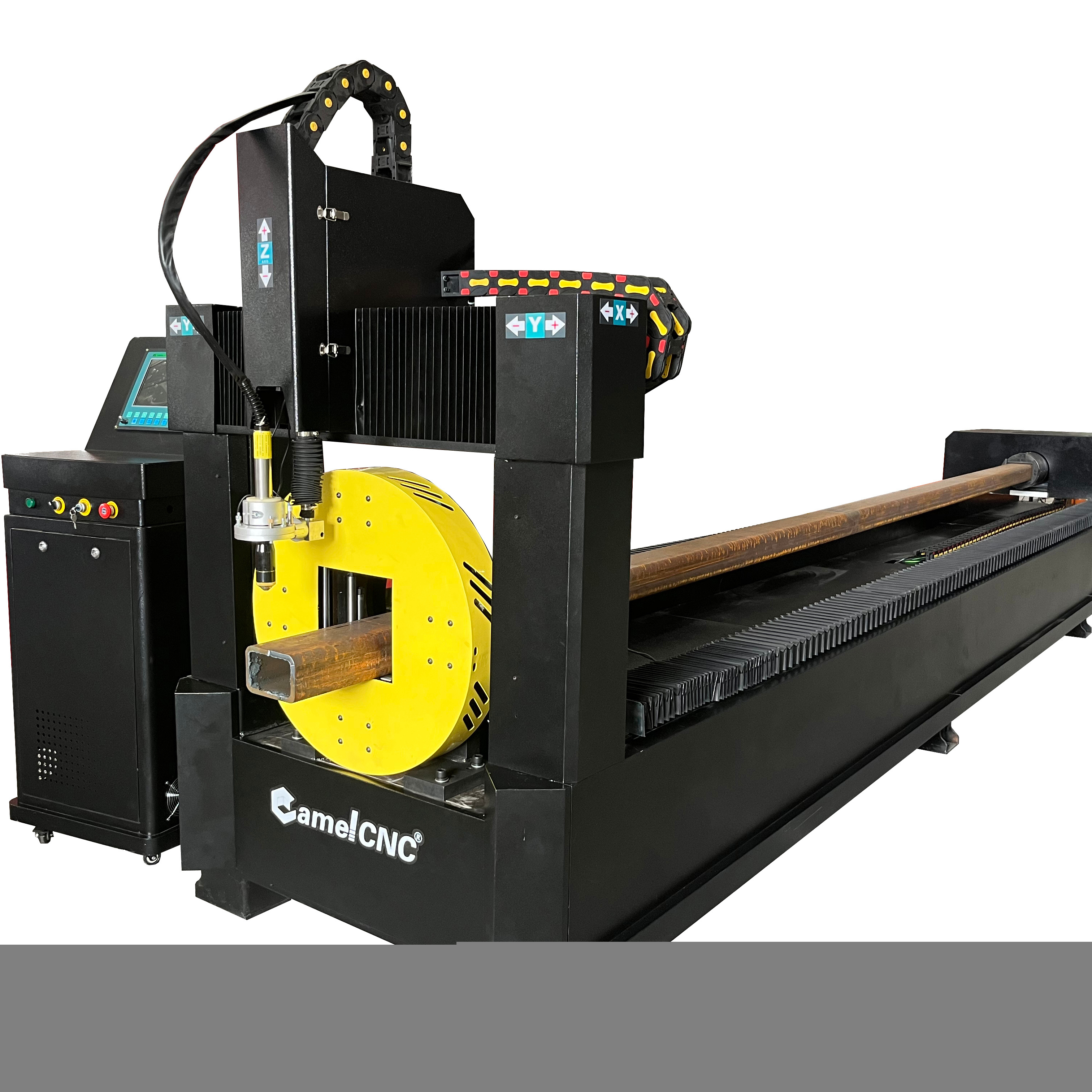 CA-6000 steel tube pipe CNC plasma cutter laser cutting machine price