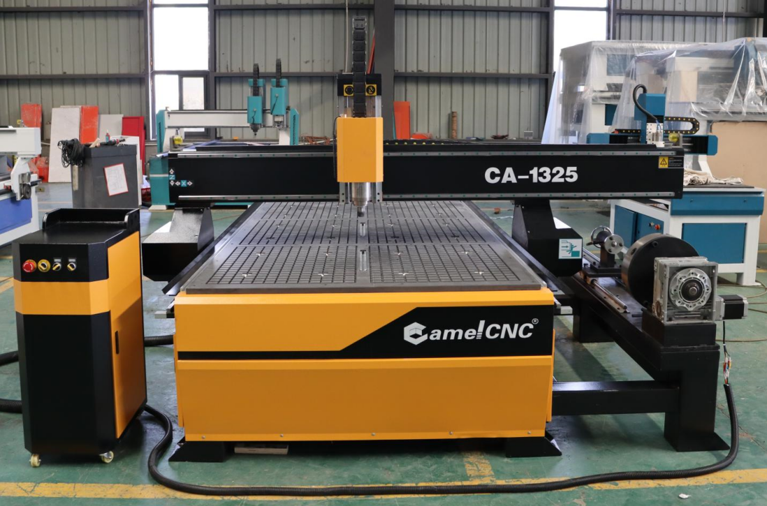 CAEMEL 4 Axis 3D CNC Router Wood Metal Stone Carved Engraver Machine1325 With Side Rotary Axis Price