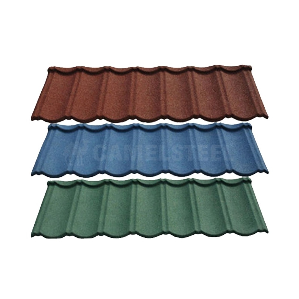 Korean Production Line Stone Coated Galvalume AluZinc Steel Based Roofing Tiles