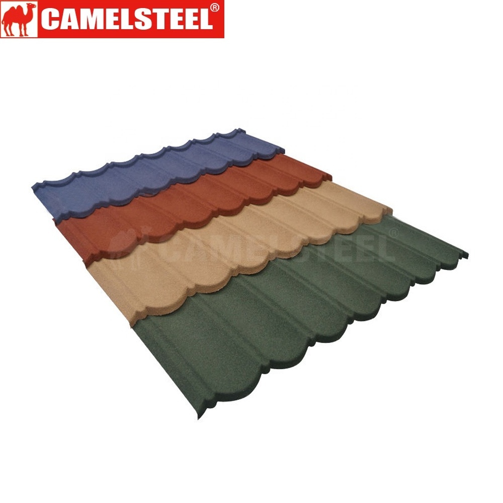 Korean Production Line Stone Coated Galvalume AluZinc Steel Based Roofing Tiles