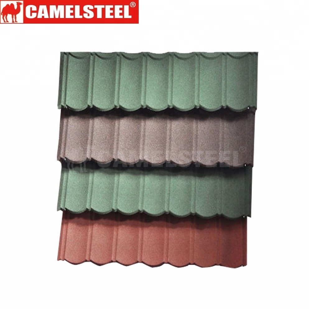 Korean Production Line Stone Coated Galvalume AluZinc Steel Based Roofing Tiles