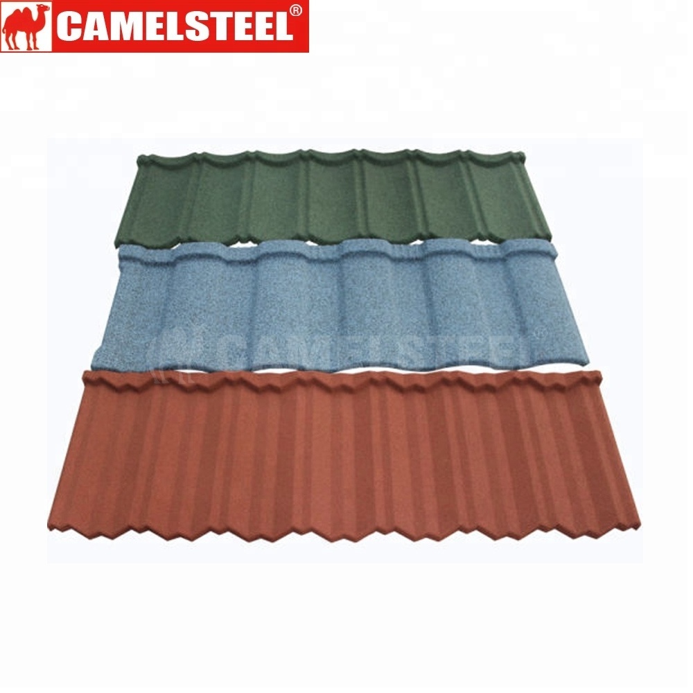 Korean Production Line Stone Coated Galvalume AluZinc Steel Based Roofing Tiles