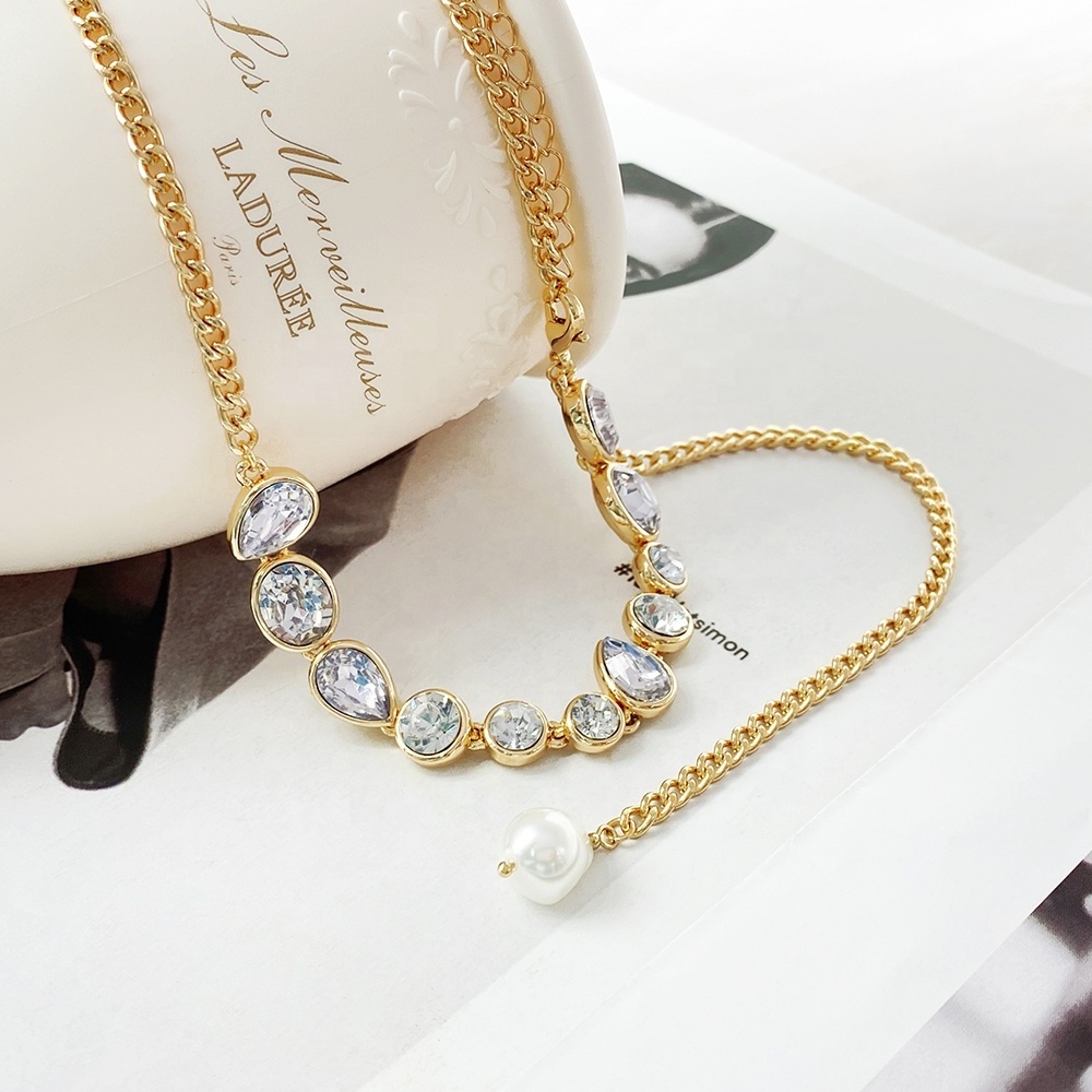 Fashion jewelry custom gold plated acrylic pearl diamond belly body waist chain for women