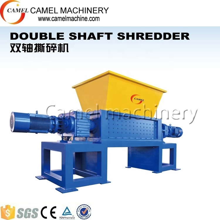 Multi-functional Waste Plastic/Wood/Rubber/Film/Textile/Metal Double Shaft Shredder