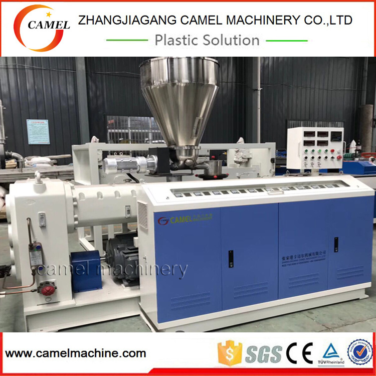 PVC pipe conical twin screw extruder/plastic pipe extruder equipment/double screw extrusion machine