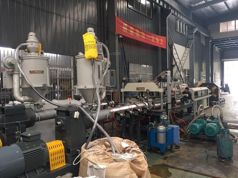 HDPE double wall corrugated drainage pipe making machine plastic corrugated pipe production line