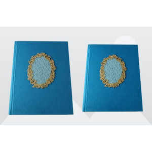 Beautiful Collage Design With Special Paper In Oval Shape Known Moon Rock On The Front Cover Of The Notebook