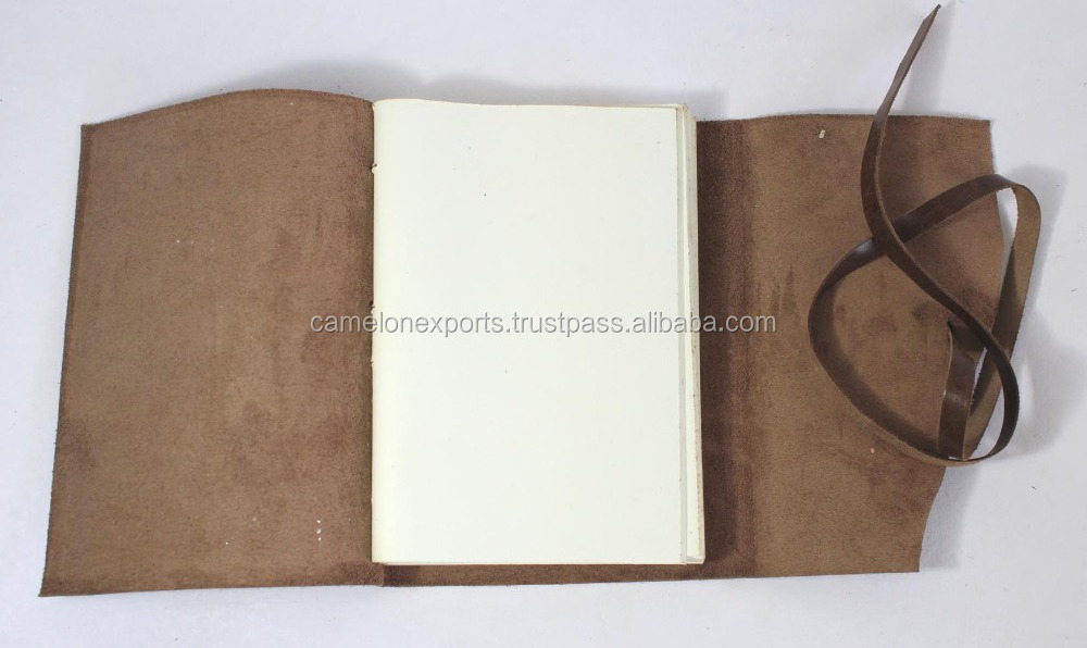 Handmade Recycled Cotton Paper Oil Crunch Buffalo Leather Wholesale Hand Binding Antique Looking Journal