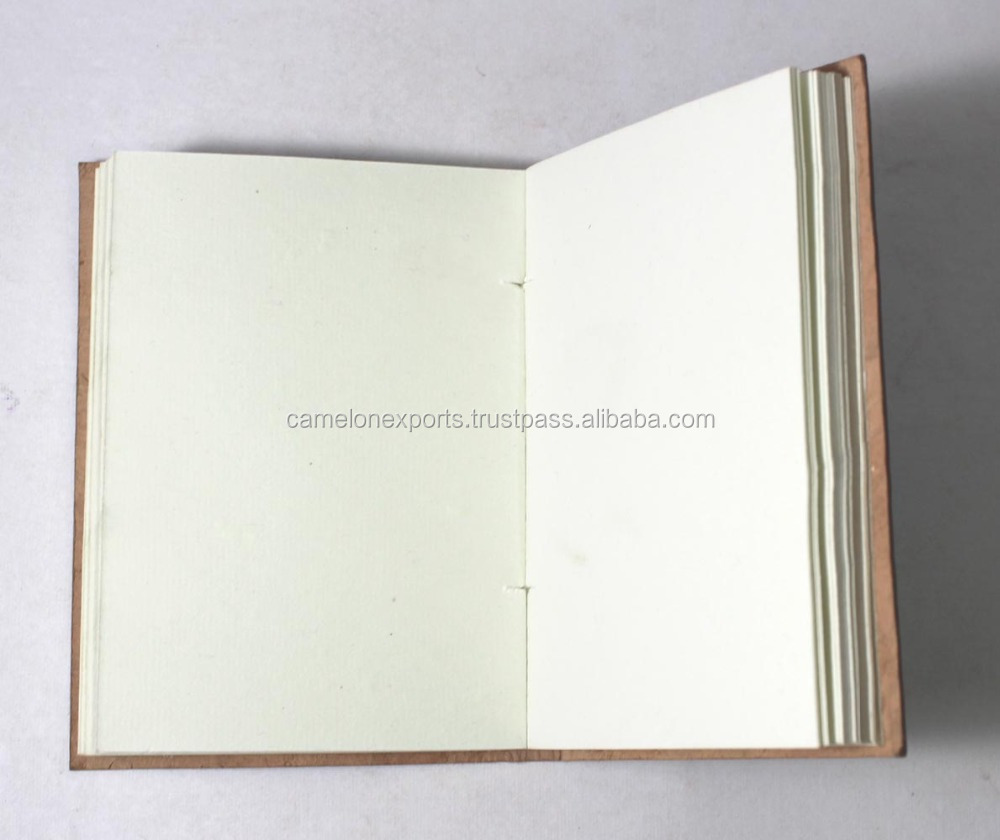 2023 New Design Green Color Handmade Recycled Cotton Paper Embossed Design Goat TC Leather Journal