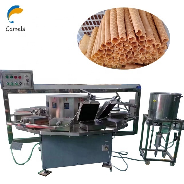 Automatic Wafer Stick Machine Wafer Roll Biscuit Baking Machine Egg Roll Maker