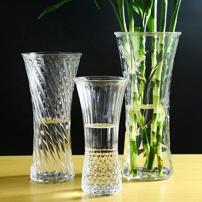 1L  Glass Carafe Juice Glass Jar vases glasses  Modern Custom Type Unique Transparent Cylinder Wedding  Flower Vase