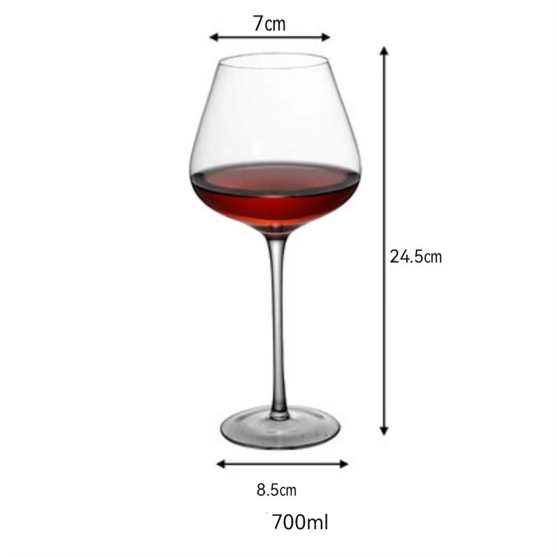 2023 Custom Personalized Logo Luxury Hand Blown Red Wine Glasses Clear With Stem for Drinking White Cabernet