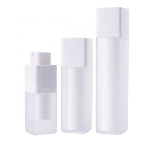 15ml 30ml 50ml square airless pump cosmetic foundation bottle packaging twist up container for cosmetics airless bottle