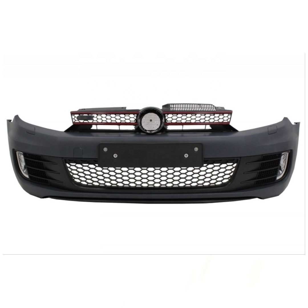 Car Accessories Facelift upgrade PP Material Bodykit Body Kit For VOLKSWAGEN GOLF 6 MK6 2009-2012 FRONT BUMPER + GRILL GTI