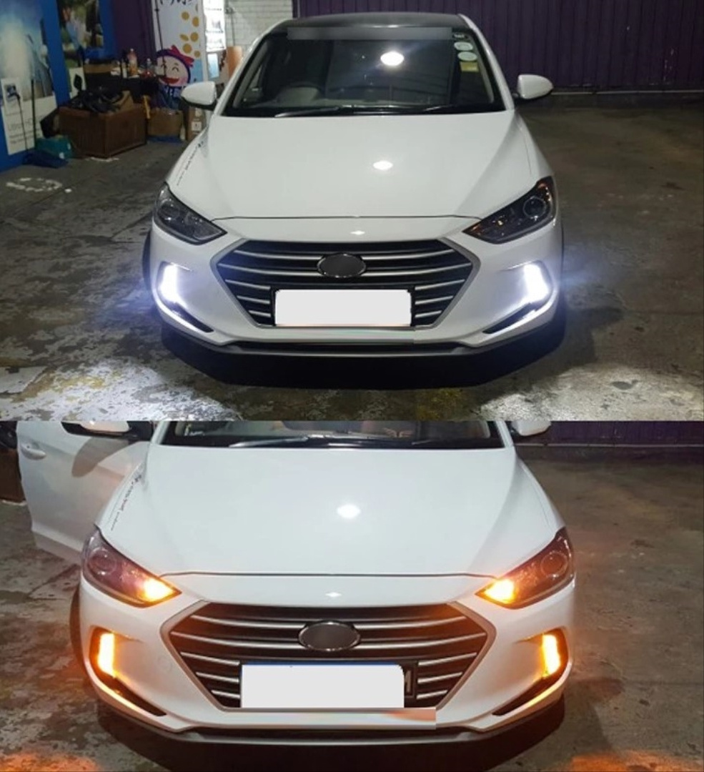 Car Front Led Lamp Car Parts Led Light Fog Light For Hyundai Elantra Front Fog Light Lamp DRL 2016 - 2019 (Elite - Elite Plus)