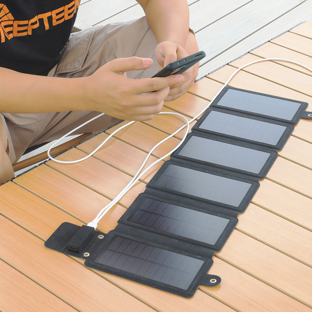 10W Foldable Solar Panel Charger 5V 3A Output ETFE USB Type C Plug for Cell Phone Charging Fold Solar Power Charger High Quality