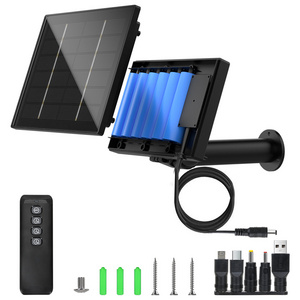 D4 3in1 Solar Power Charger with 18000mAh built in Battery DC 5-6V Output 8w Solar Panel System Mini USB Type-C for trail camera