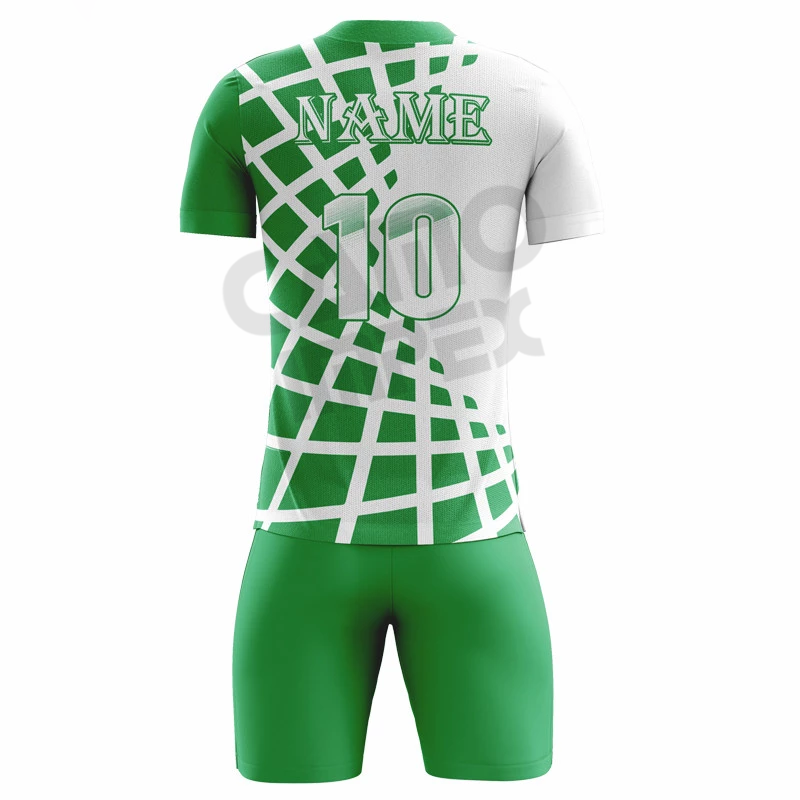 2022 Custom Men's New Design Customized 100% Polyester Soccer Uniforms Green Training Vintage Team Football Jerseys Soccer Kits