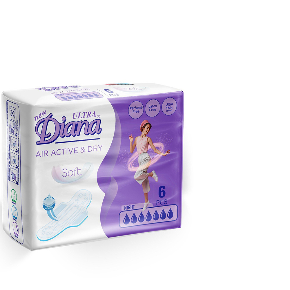 Private Label New Ultra Diana Air Active & Dry Soft Sanitary Pads BUY at Good Price Sanitary Napkin