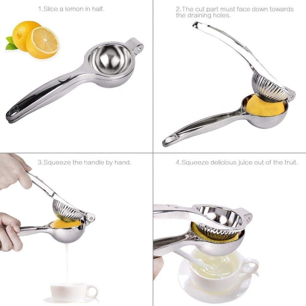 CAMOL FACTORY Custom Premium Stainless Steel Lemon Lime Squeezer Press Machine Manual Kitchenware Orange Lemon Citrus Juicer