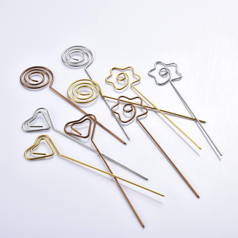 Wuyi Camol Factory Custom Cocktail Picks or Martini Picks Reusable Metal Martini Picks for Drink Garnish Sticks for Olives