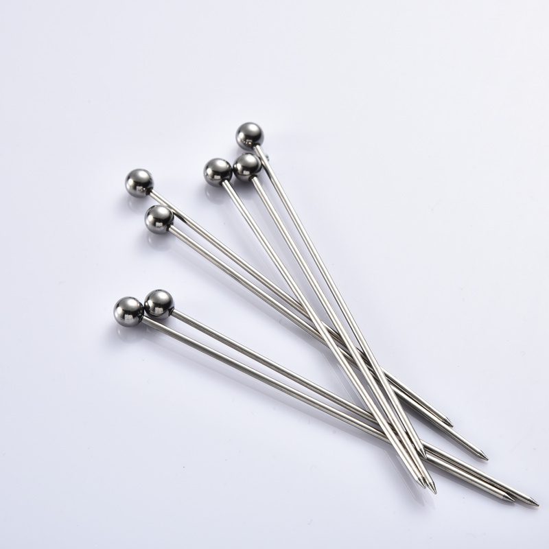 Wuyi Camol Factory Custom Cocktail Picks or Martini Picks Reusable Metal Martini Picks for Drink Garnish Sticks for Olives