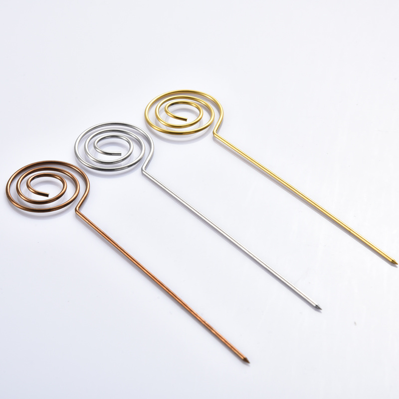 Wuyi Camol Factory Custom Cocktail Picks or Martini Picks Reusable Metal Martini Picks for Drink Garnish Sticks for Olives