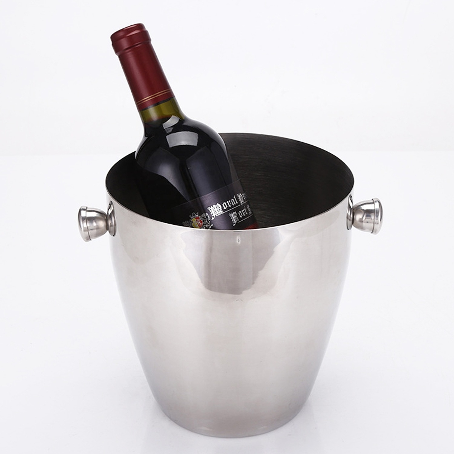 Custom 1500ml Ice Bucket Cooler For Parties Stainless Steel Wine Champagne Frozen Ice Bucket Single Wall Beer Holder Portable