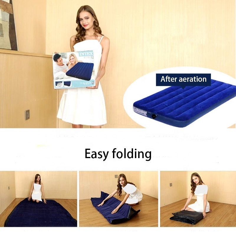 Customized air mattress foldable bed outdoor furniture straw beach mat beach bed camping bed foldable  inflatable mattress