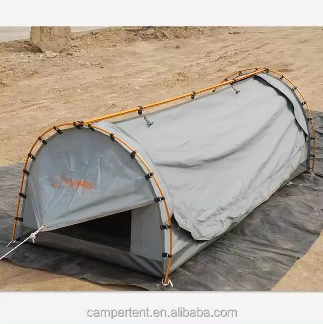 Hot Sale Outdoor Used Portable King Size Double Canvas Waterproof Camping Single Swag Tent