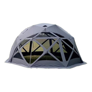 New style Canvas Octagon 6-8 People Thickened Waterproof Double Layer Outdoor family Camping Round Glamping Dome Ball Tent